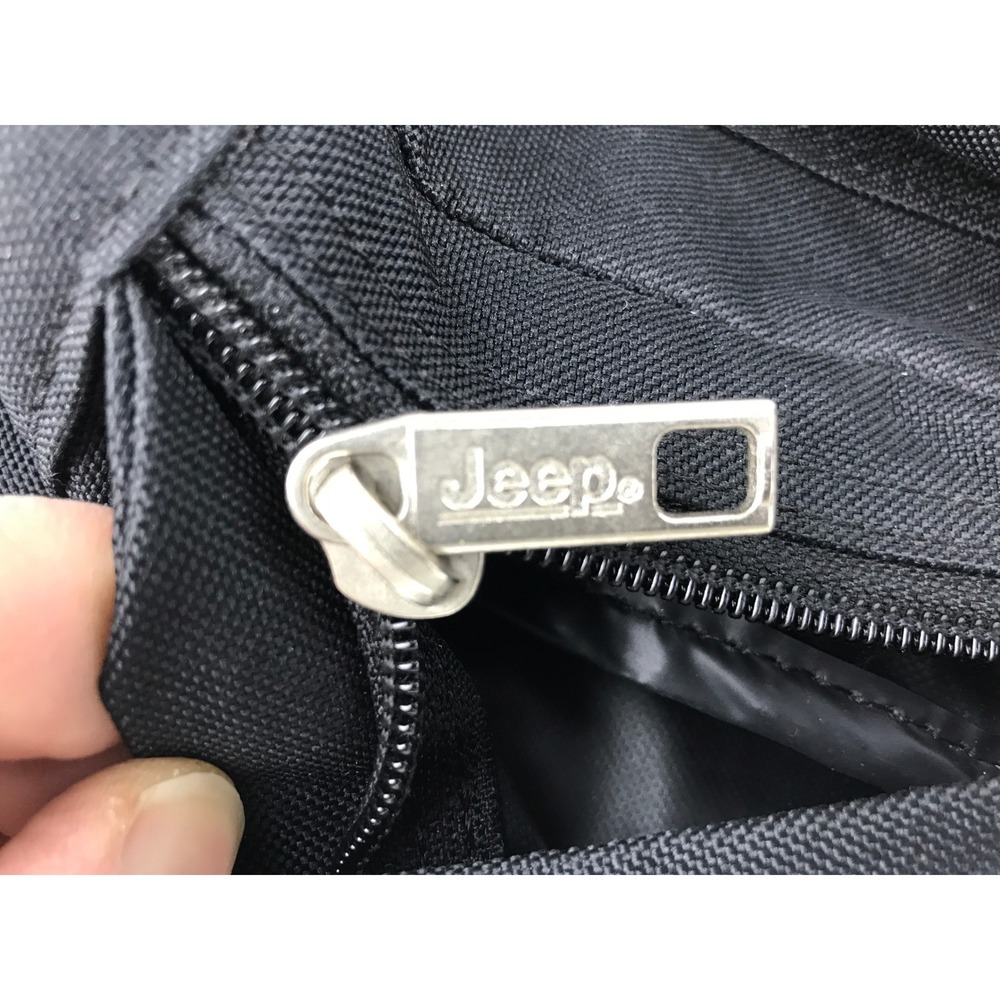 Jeep Travel Equipment Black Backpack Bag US Flag Patch Outdoor Adventure - Picture 13 of 15